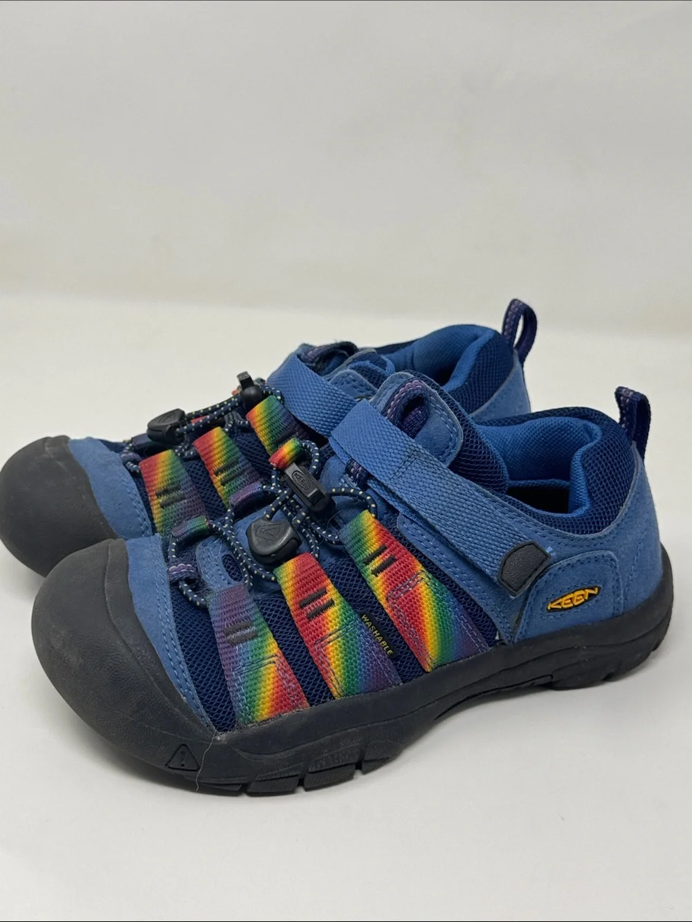 KEEN Big Kids' Newport H2SHO - Multi/Bright rainbow Cobalt blue shoes sandals 2